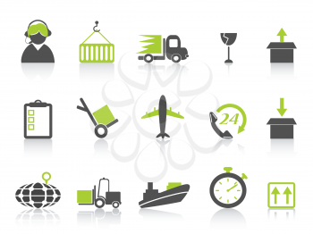 Royalty Free Clipart Image of Transportation and Delivery Icons