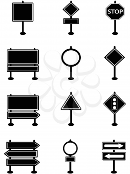 Royalty Free Clipart Image of Traffic Signs