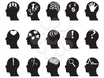 Royalty Free Clipart Image of People Thinking