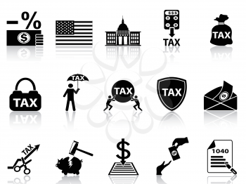 Royalty Free Clipart Image of a Tax Icons