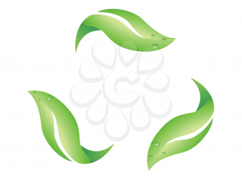 the recycling leaf symbol for eco design