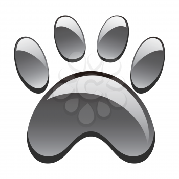 isolated paw print from white background