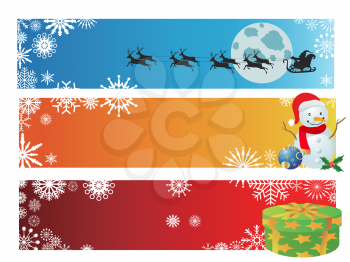 the design of christmas banner set for Christmas holiday 