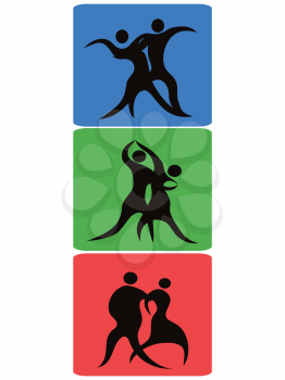 dancing symbol buttons for dancing design