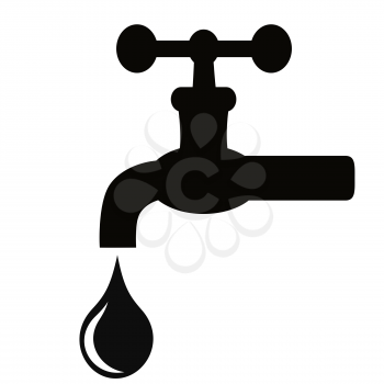 isolated Water Tap Vector Icon from white background
