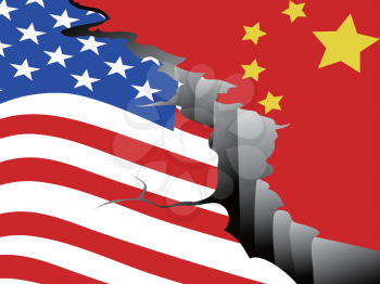 the background of USA and China economic war