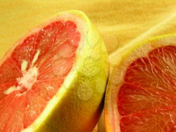 Royalty Free Photo of a Sliced Grapefruit