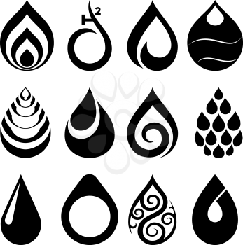 Royalty Free Clipart Image of a Droplets