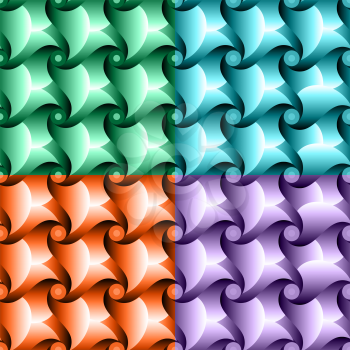 Royalty Free Clipart Image of an Abstract Four-Colour Background