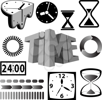 Royalty Free Clipart Image of Time Icons