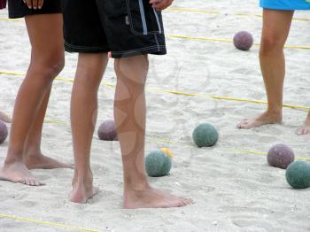Royalty Free Photo of a Bocce Ball Tournament