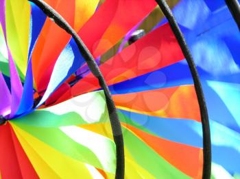 Royalty Free Photo of Colourful Wind Fans