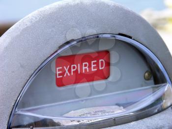 Royalty Free Photo of an Expired Parking Meter