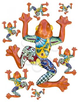 Royalty Free Photo of Hand Painted Ceramic Frogs