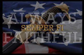 Royalty Free Photo of the United States Marine Corps Motto