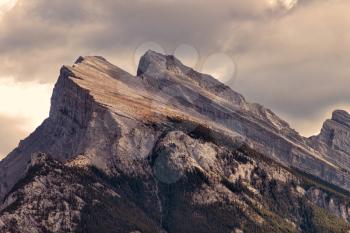 Mount Rundle above the town of Banff, Banff National Park, Alberta, Canada.