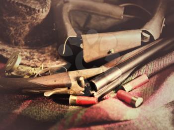 Royalty Free Photo of a Old Hunting Items