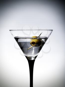 Royalty Free Photo of a Martini With an Olive