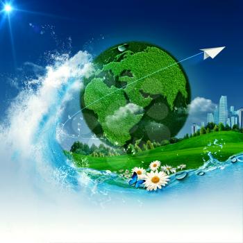 Green Earth. Abstract environmental backgrounds for your design
