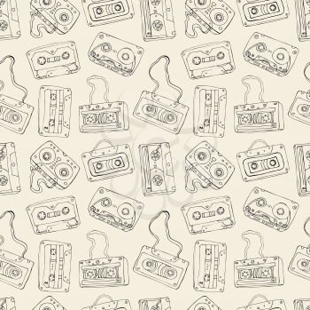 Royalty Free Clipart Image of a Cassette