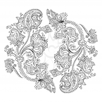 Royalty Free Clipart Image of a Paisley Ornament
