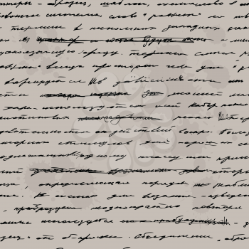 Handwriting. Seamless vector background. Black and white.