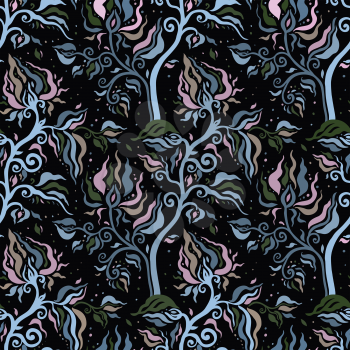 Paisley, Abstract Flower. Hand Drawn luxury old fashioned floral ornament, Victorian vector background. Can be used for wallpaper, website background, textile, phone case print