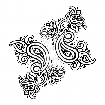 Paisley. Ethnic ornament. Vector hand drawn elements