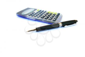 Royalty Free Photo of a Calculator and Pen