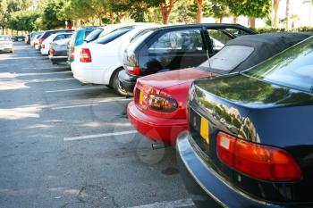 Royalty Free Photo of Cars in a Parking Lot