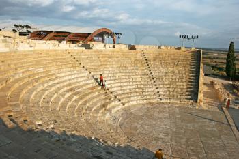Royalty Free Photo of an Ancient Amphitheater in Kourion, Cyprus