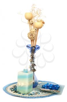 Royalty Free Photo of a Vase and Candle