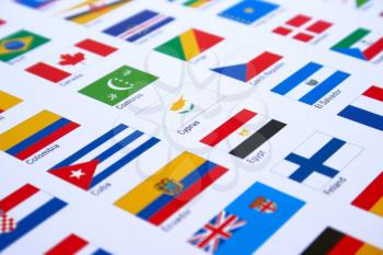 Royalty Free Photo of a Bunch of Flags