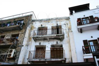 Royalty Free Photo of Old Houses in Kyrenia, Northern Cyprus