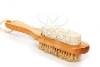Royalty Free Photo of a Wooden Scrub Brush
