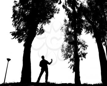 Royalty Free Photo of a Silhouette of a Man