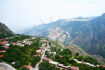 Royalty Free Photo of a Mountain Village Halidzor, Armenia