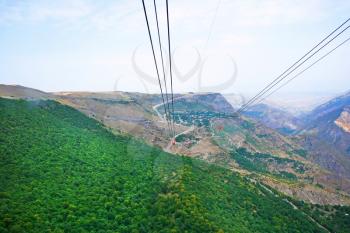 Royalty Free Photo of a View From the Wings of Tatev Cableway