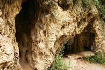 Royalty Free Photo of Caves at the Devil's Bridge in Armenia