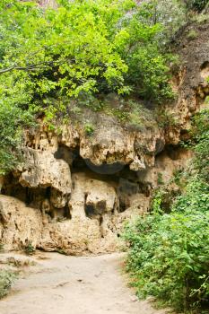Royalty Free Photo of Caves at the Devil's Bridge in Armenia