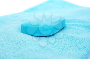 Royalty Free Photo of Soap on a Towel