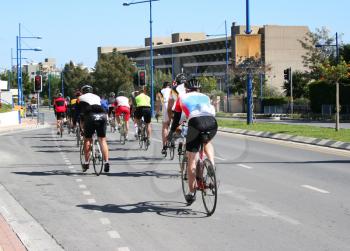 Royalty Free Photo of Cyclists on the Road