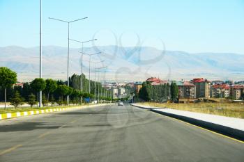 Royalty Free Photo of a Road in Erzurum City in Turkey