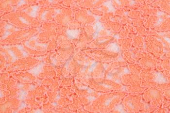 Pink fabric background closeup picture.