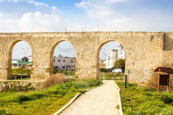 Old Kamares aqueduct in Larnaca, Cyprus.