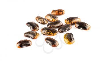 Scarlet runner beans isolated on a white background.