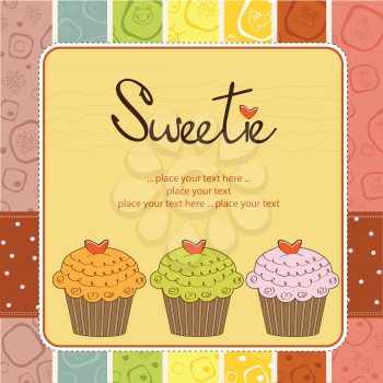 Royalty Free Clipart Image of a Sweetie Background