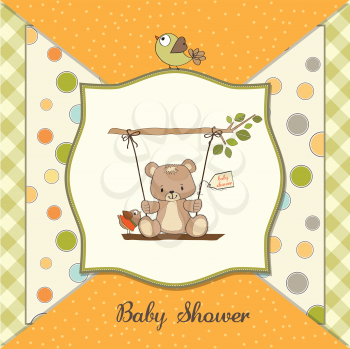 Royalty Free Clipart Image of a Baby Shower Background