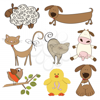 Royalty Free Clipart Image of Animals