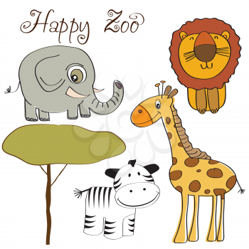 Royalty Free Clipart Image of Animal Elements